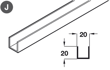 SV-A200 BottomProfile Fix Gls Panel 3.0m