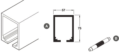 Hawa Junior 250/250B Top Track 3.5m SAA