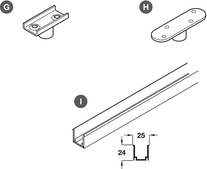 SF-A300 Bottom Guide Roller Recess Mnt