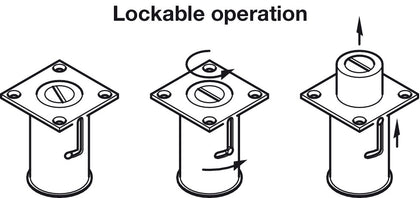 Door Holder+Stop/Floor Lockable 316 SSS
