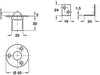 Door Holder/Floor D50mm Brass SCP