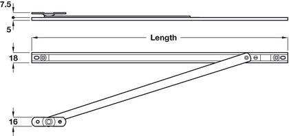 Door+Window Restrictor 350mm SS