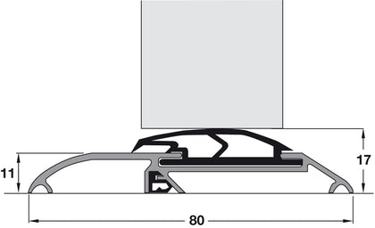 Threshold Seal 1829mm Alu/EPDM