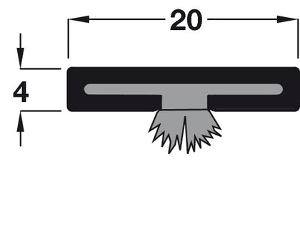 Intumes Strip/Brush FD60 2100x20x4mm Brw