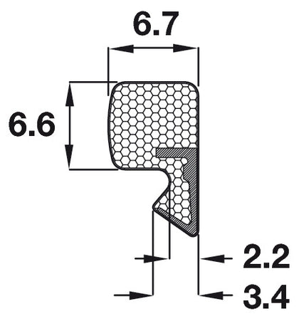 Aquamac 63 Door Seal 300m White