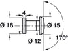 Door Viewer 170D 20-35mm w Flap Brs PN
