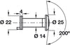 Door Viewer 200D 40-55mm Brass PC