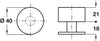 Door Stop/Floor D40/39mm Rubber/SSS