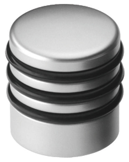Door Stop D28x31mm w Blk Rings Met Nkl