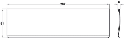 Interior Flap 282x81mm Brass/St SN