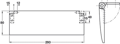 Kirkpatrick Interior Flap 293x80mm Iron