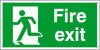 Sign 400x200mm-'Fire exit' man LH