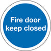 Blue Sign D76mm-Fire door keep closed