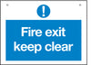 Sign 200x150mm-Fire exit keep clear