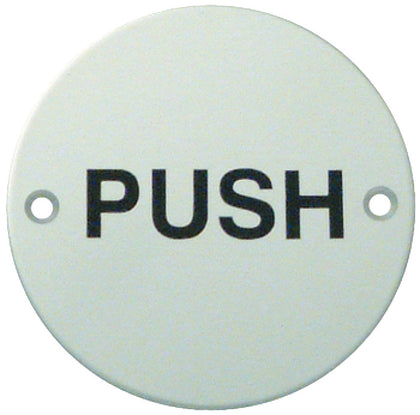 Graphic Sign D76mm-PUSH PSS
