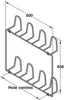 Shoe Rack for 4 Prs  400mm cc St Chr Plt