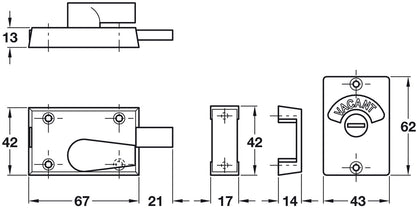 Indicator Bolt Surface Throw Over SS PSS