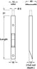 Sunk Slide Flushbolt 204x16mm St EB