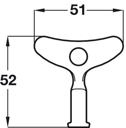 Captive Key 52x51mm Steel Galv