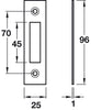 Narrow Mortice Deadlock Strike Plate SSS