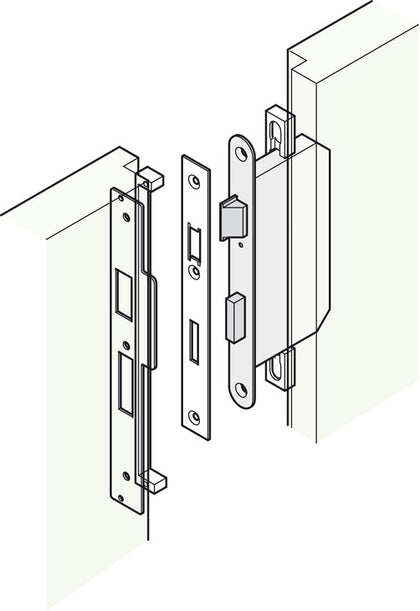 Rebate Set 25mm Std Cont Style Lock SSS