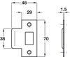 Tubular Mortice Latch HD 75/100mm SS