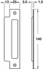 Modular Mortice WC Lock Std 76mm SB