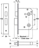 Modular Mortice WC Lock Std 76mm SB