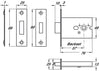 Mortice Toilet Cubicle Lock 57/76mm SSS