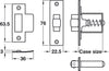 Mortice Adj Roller Bolt Catch 45mm SSS