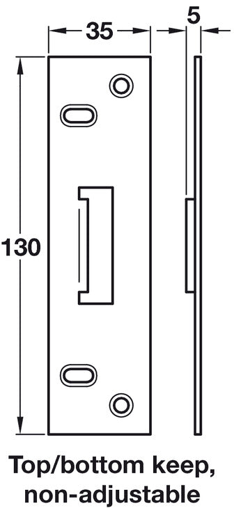 Keep for Multipoint Locks-Top/Btm No Adj