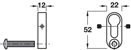 Cylinder Guard Ext Alu/St