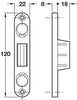 Hook Keep 120x22x8mm St BZP