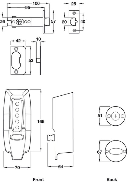 Unican 7000 Series Mec Digital Lock SC