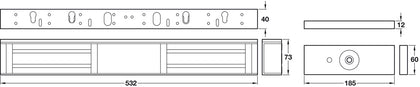 Std Dbl Electromag Lock Unmonitored