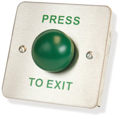 Exit Switch-Green Domed HD 85x85mm BSS