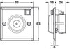 Electro-Mag Dr Retainer 24V Floor Wht