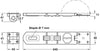 Hasp+Staple Double Hinge  245mm St Bl
