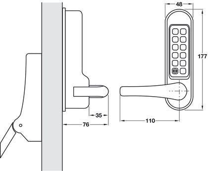 Mec Digital Lock Panic Devices-Standard