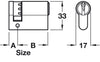 Pro Cyl Sgl One 30x10mm Brs MN KA