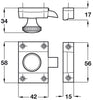 Window/Door Catch for Shutters Brass PB