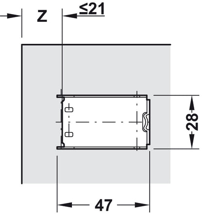 Nexis Mirro 128D Hinge w Spring