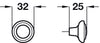 Eden Knob ZA Ant Brass D32x25mm