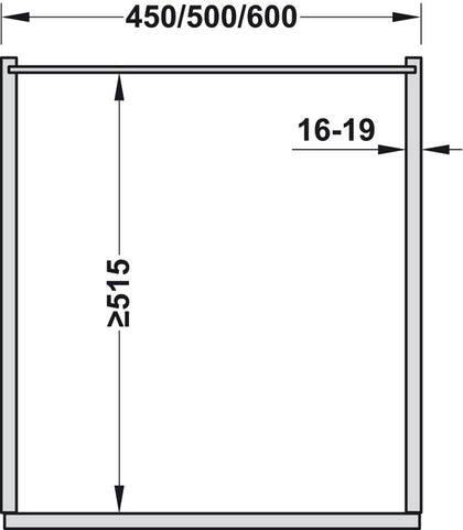 VS SUB 400mm PO Bskt DoorFix 1xSph Chr