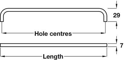 Pull Handle Pol Chrome 224mm CLR