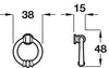 Drop Ring Handle Ant Brass D38mm