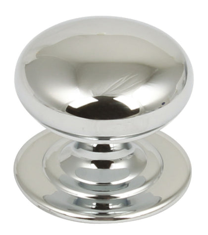Grosvenor Knob Brass Pol Chr D38x30mm