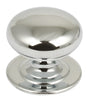 Grosvenor Knob Brass Pol Chr D38x30mm