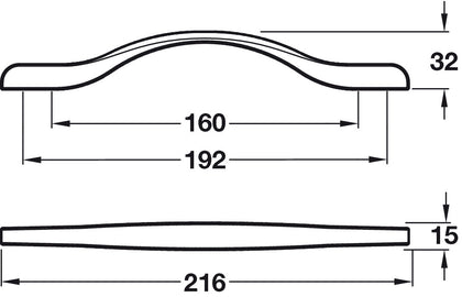 Henley Bow Hdl ZA Lt.Bronze 160/192mm cc