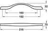 Henley Bow Hdl ZA Graphite 160/192mm cc